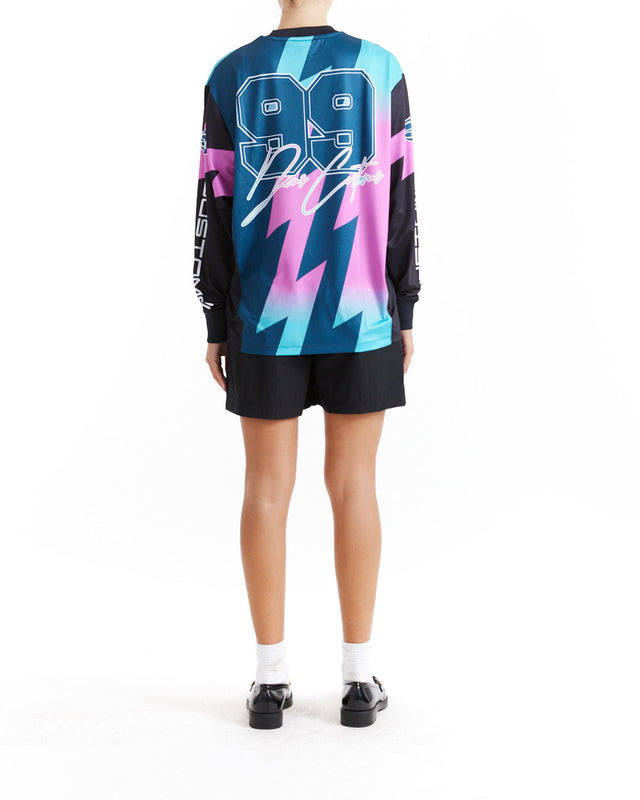 Thunder Long Sleeve Moto Top - Thunder