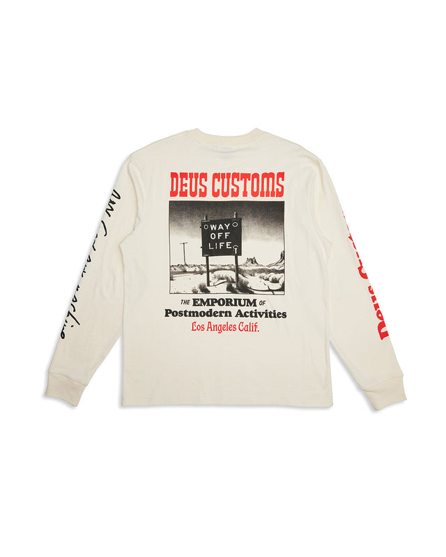 Way Off Ls Tee - Dirty White
