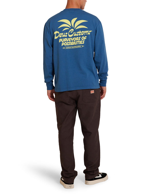 Last Resort Long Sleeve Tee - Moroccan Blue