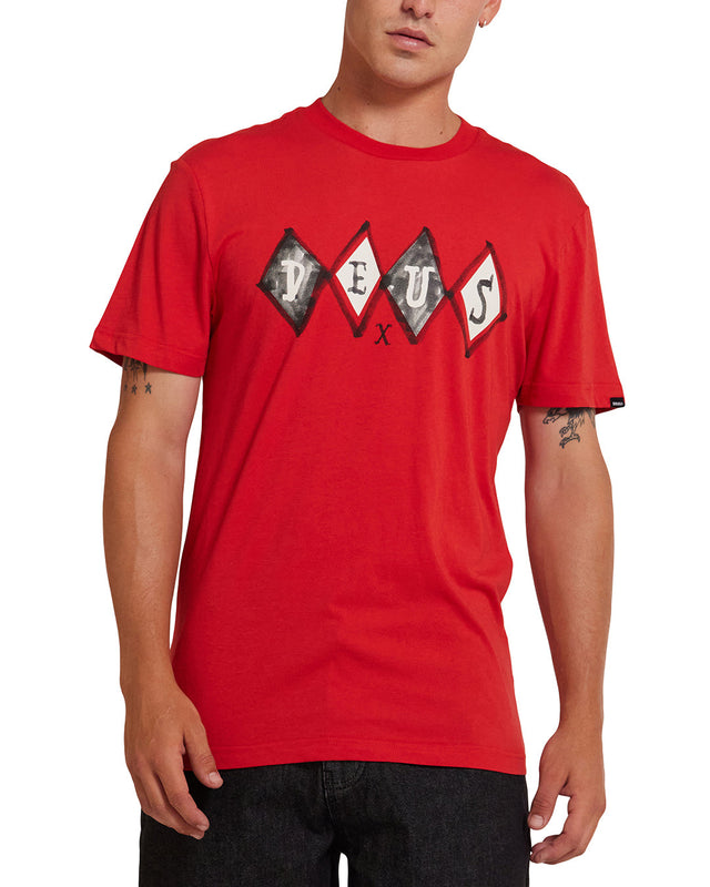 Full House Tee - Valiant Red