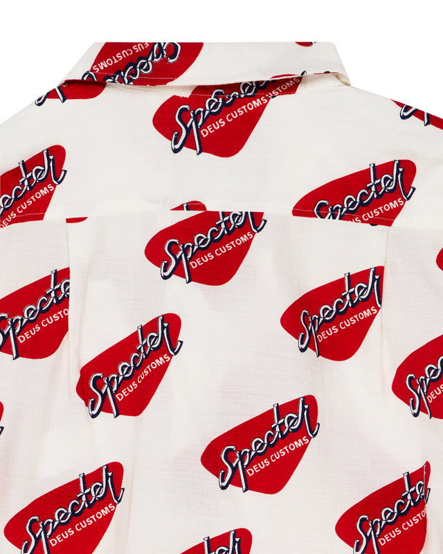 Specter Stamp Short Sleeve Shirt - Vintage White