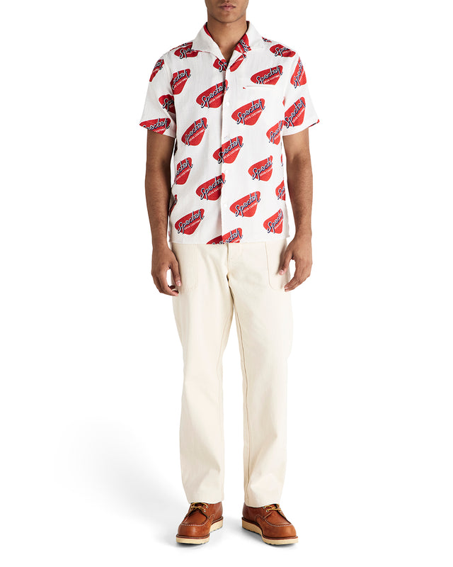 Specter Stamp Short Sleeve Shirt - Vintage White