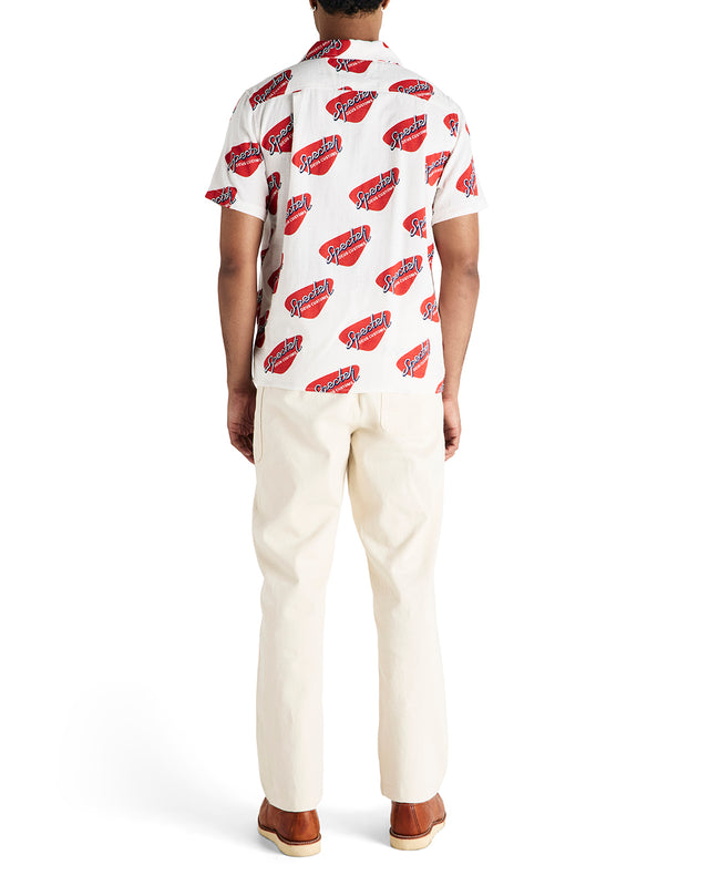 Specter Stamp Short Sleeve Shirt - Vintage White