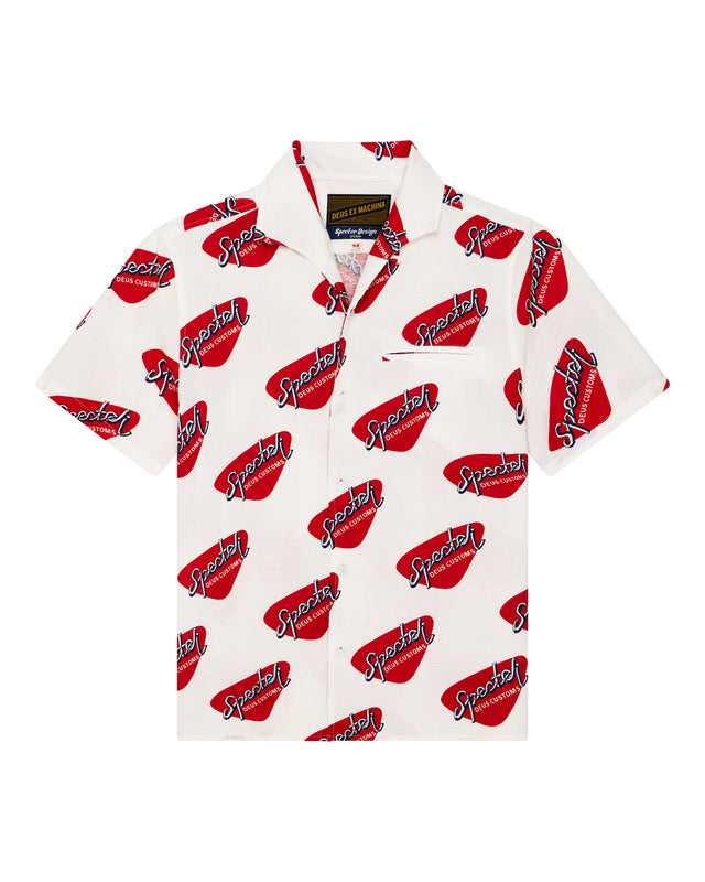 Specter Stamp Short Sleeve Shirt - Vintage White