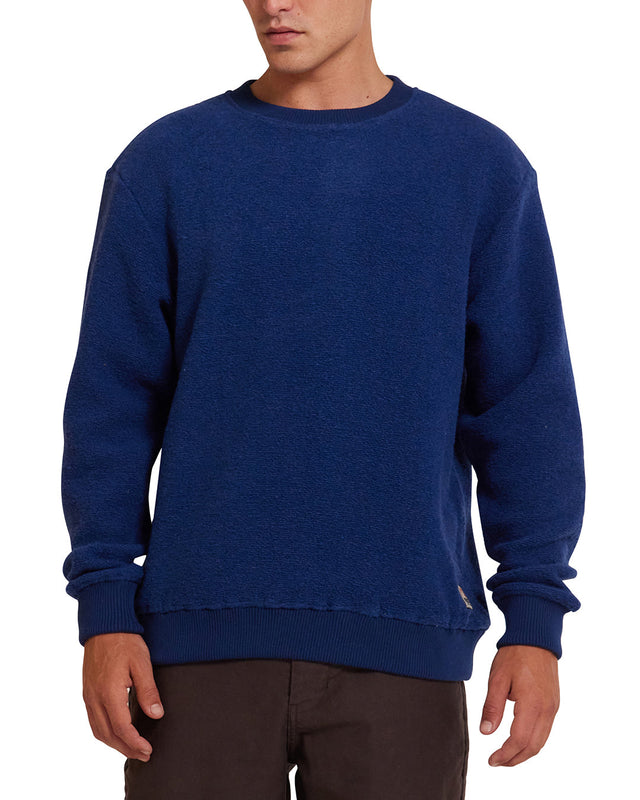 Reo Textured Fleece - Blue