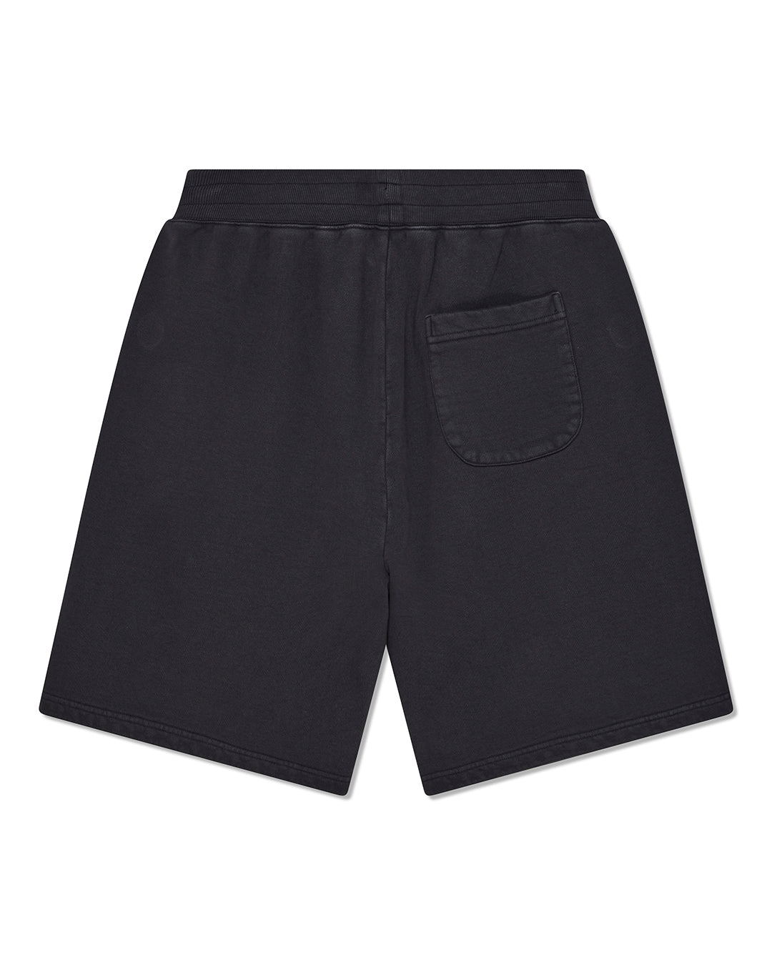 shield-garment-dyed-track-short-black|Flatlay