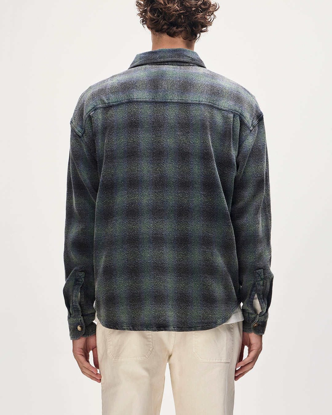 too-busy-to-work-check-shirt-black-check|Model