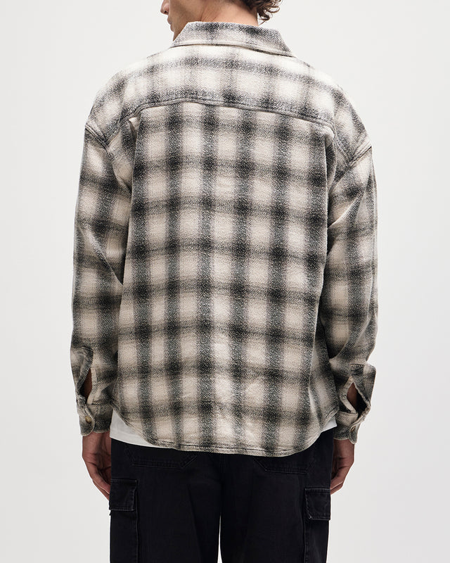 Too Busy To Work Check Shirt - White Check