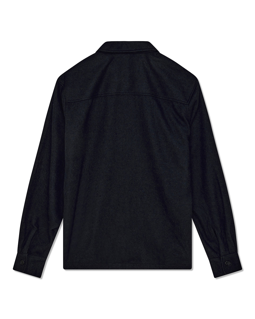clayton-wool-shirt-black|Flatlay