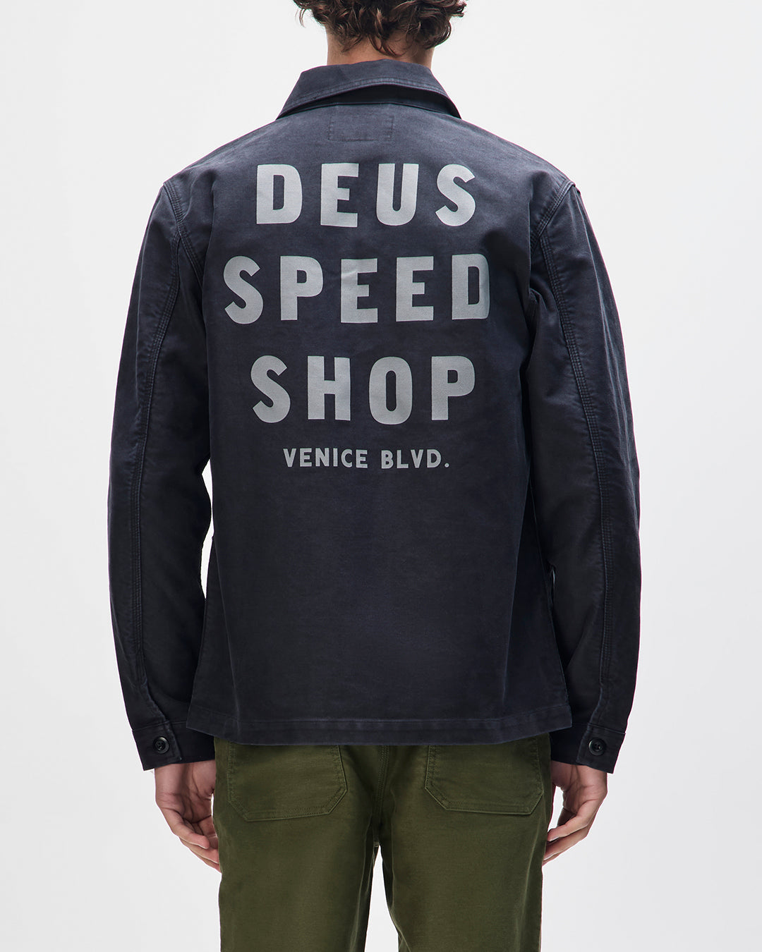speedshop-chore-jacket-black|Model
