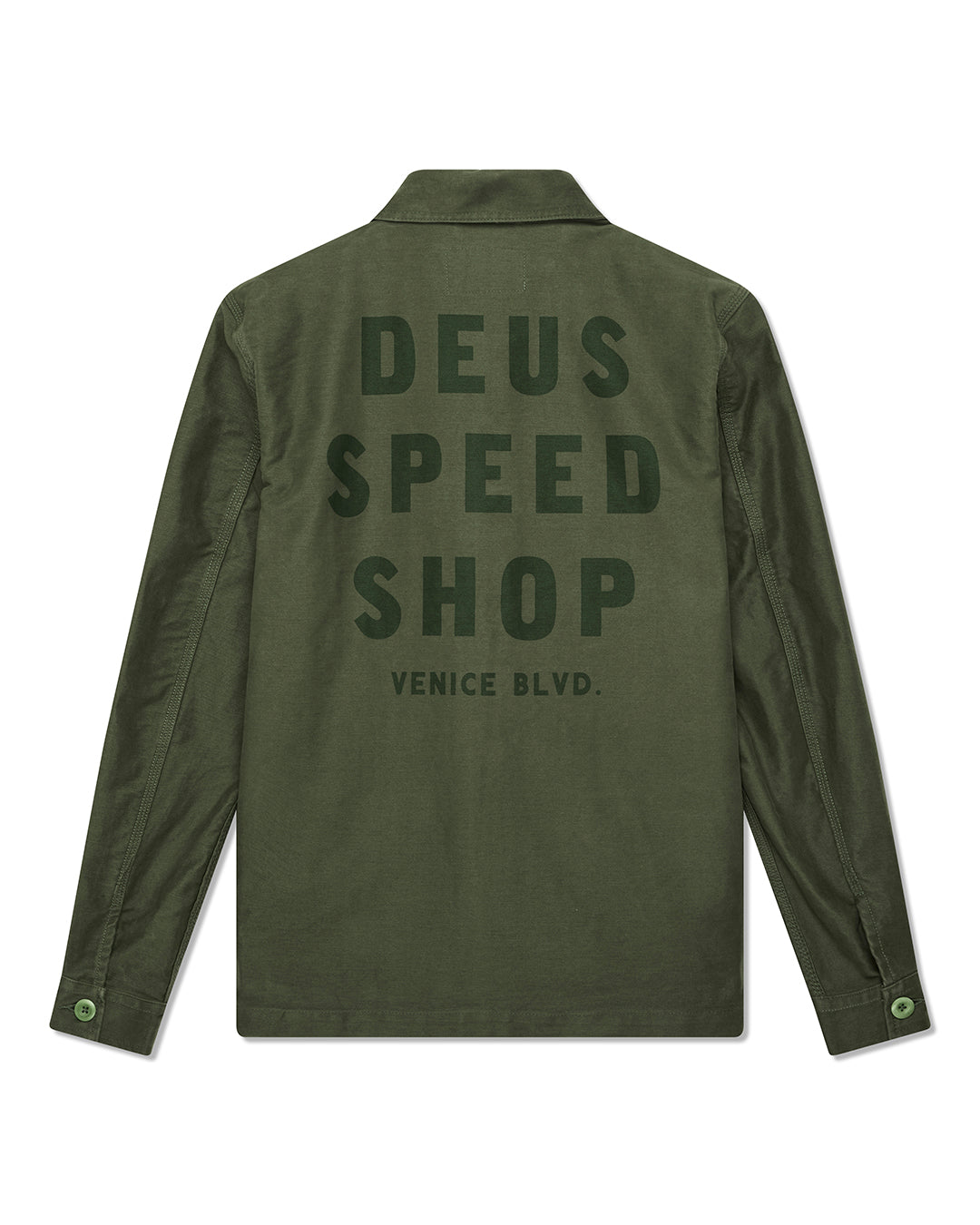 speedshop-chore-jacket-cypress-green|Flatlay