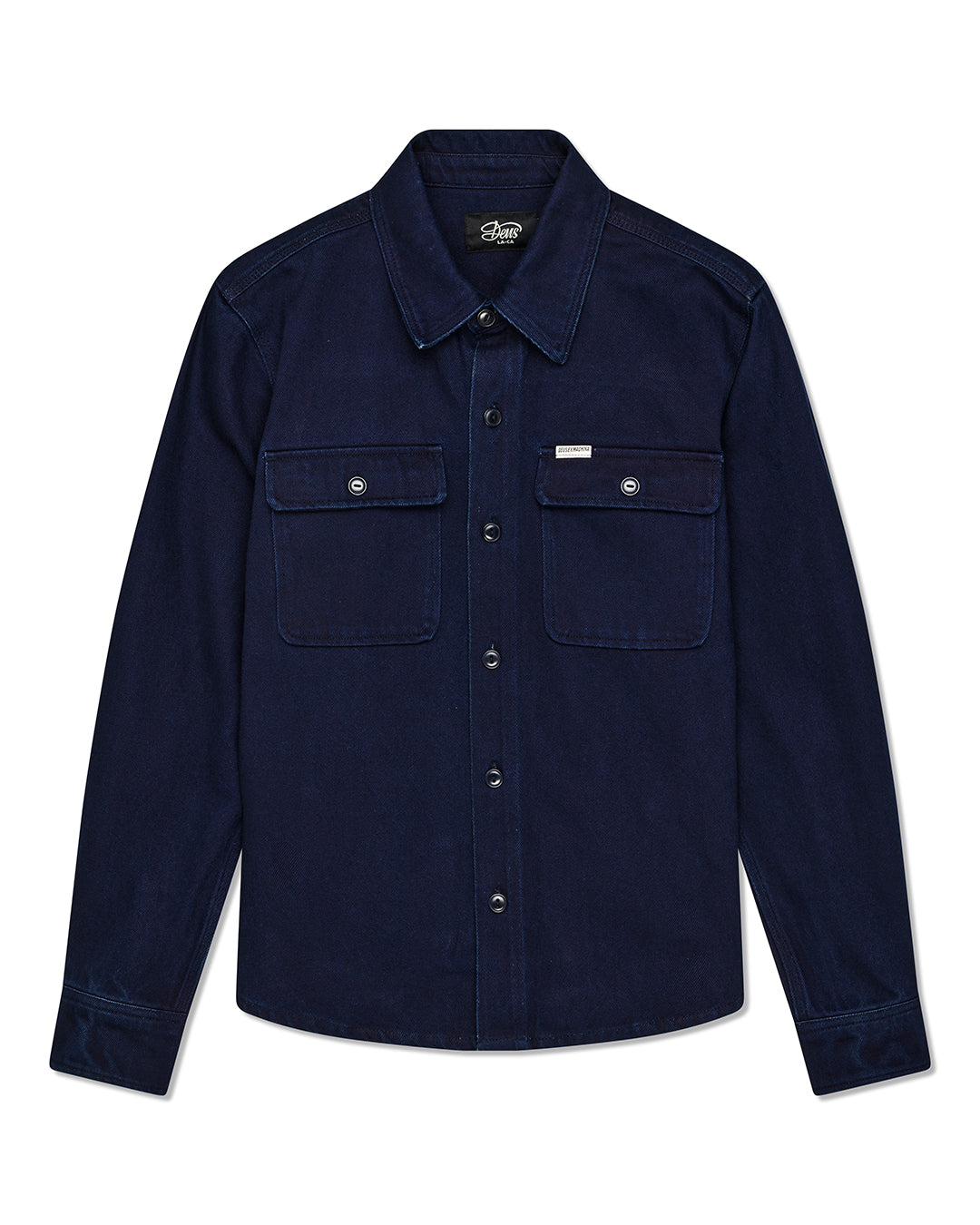 vacay-overdye-shirt-indigo|Flatlay