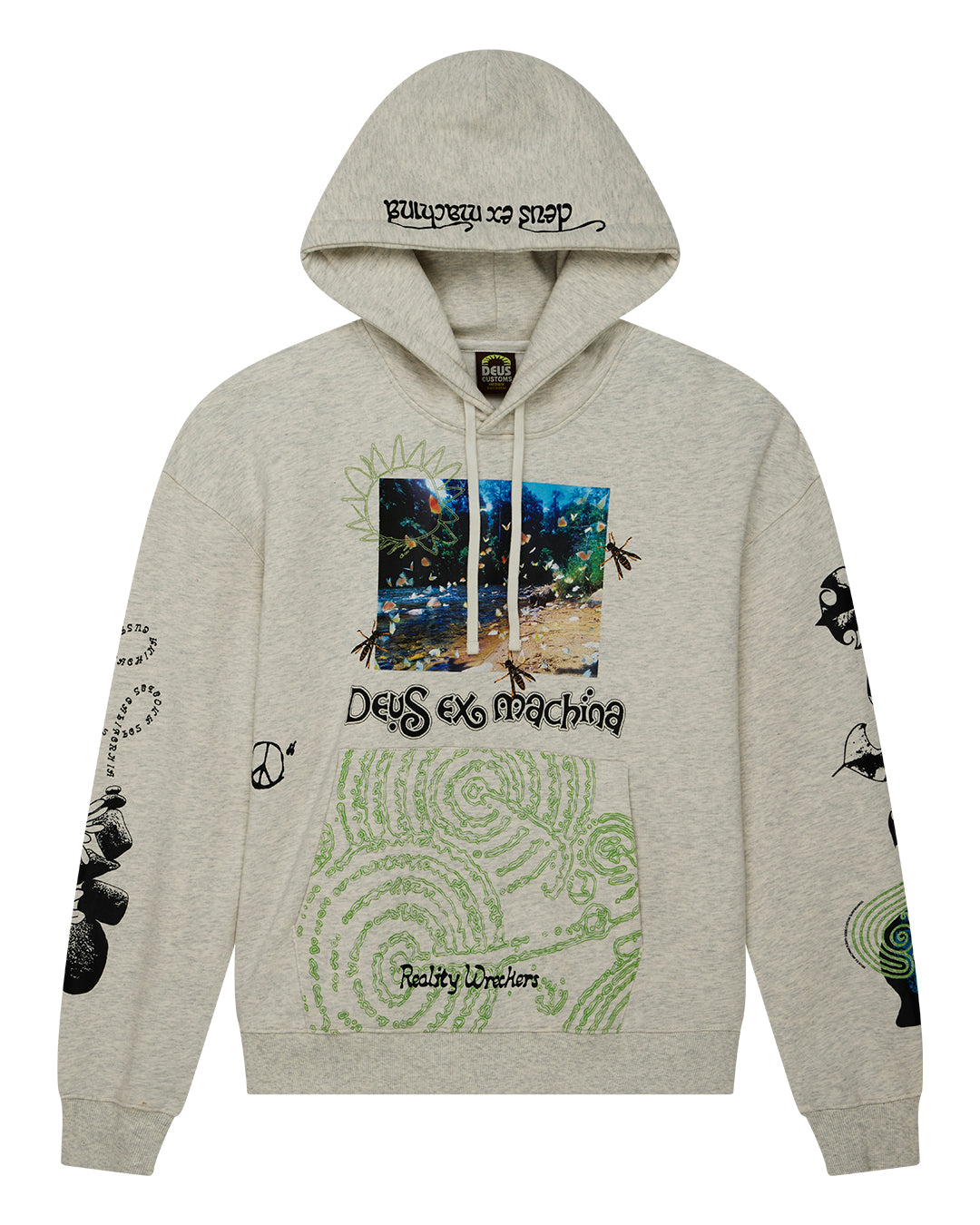 Deus Migration Hoodie Light Grey Marle