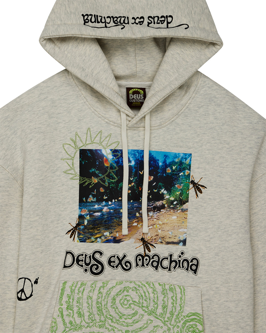 Deus Migration Hoodie Light Grey Marle