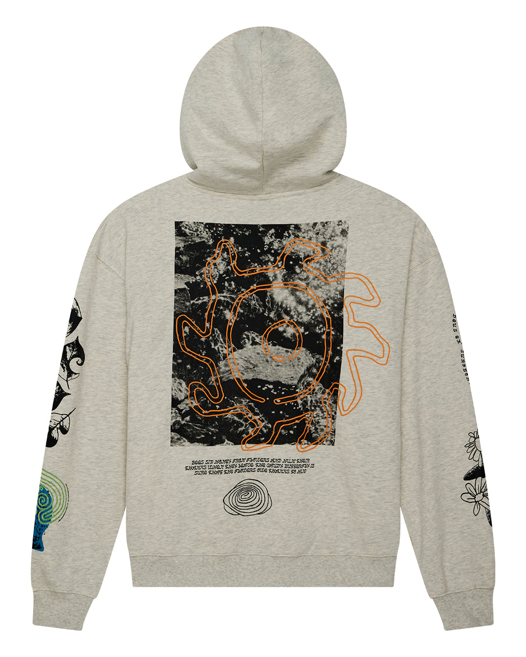 Deus Migration Hoodie Light Grey Marle