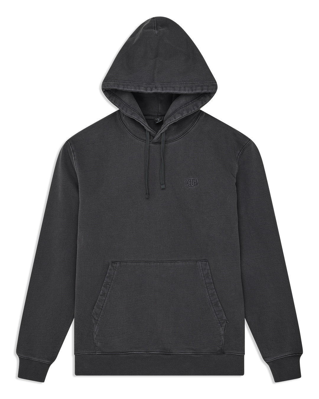 shield-garment-dyed-hoodie-black|Flatlay