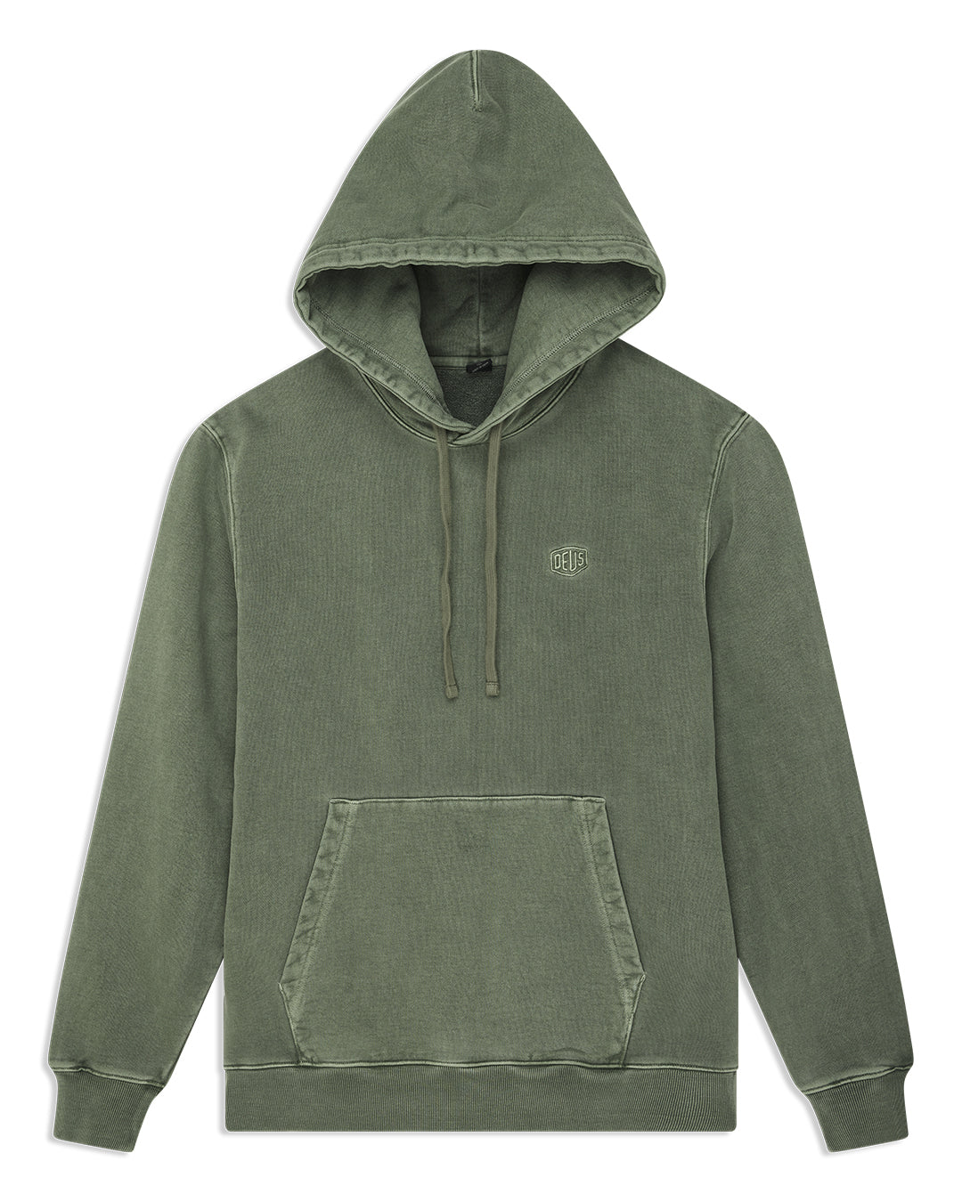 shield-garment-dyed-hoodie-cypress-green|Flatlay