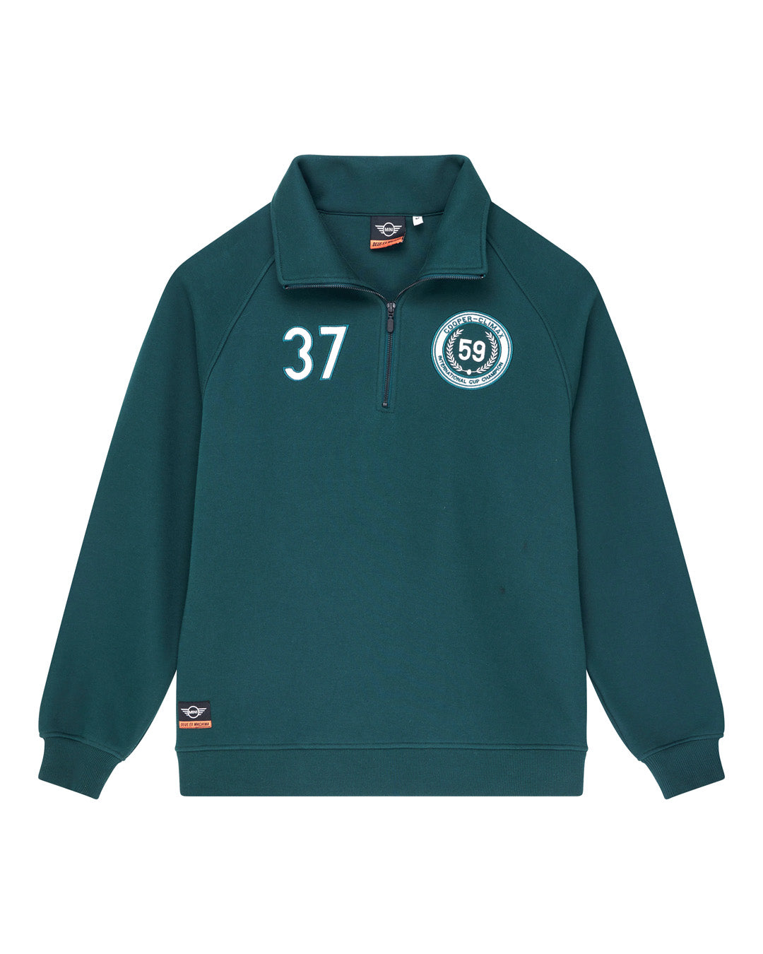 cc-1-4-zip-fleece-race-green|Flatlay