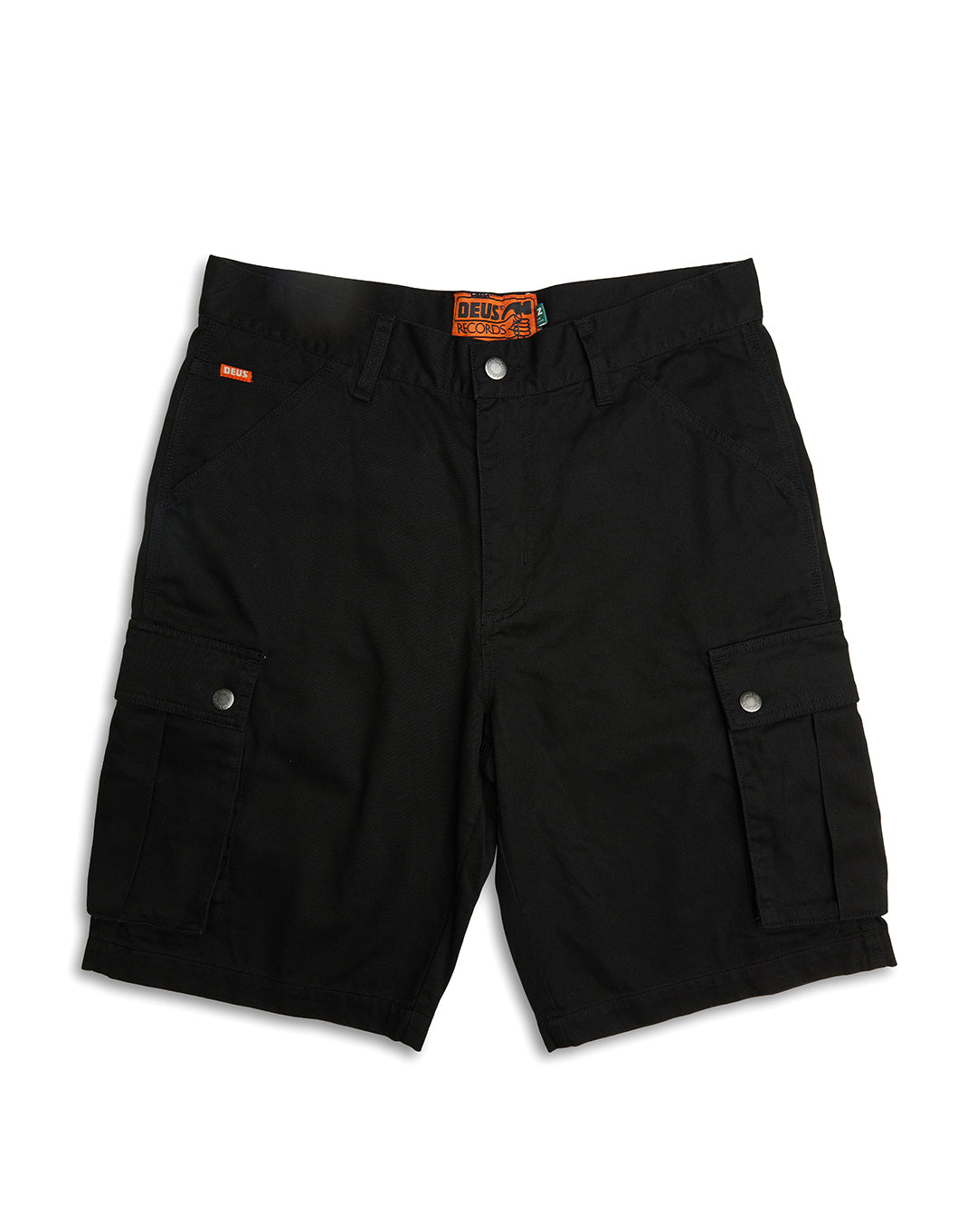 Records Cargo Short - Black|Flatlay