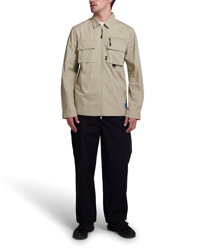 Onshore Zip Shirt - Sage Green