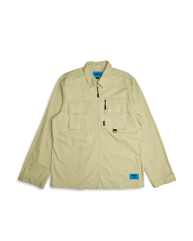 Onshore Zip Shirt - Sage Green