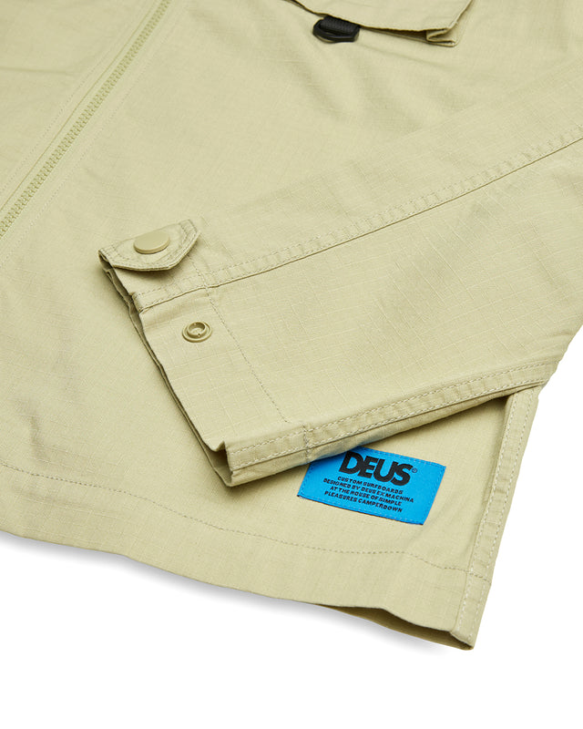 Onshore Zip Shirt - Sage Green