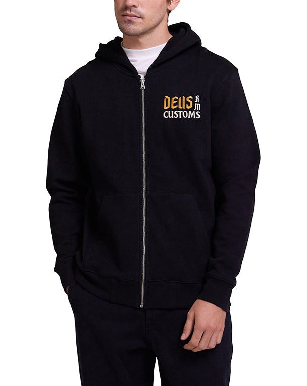Supporter Zip Hoodie - Black|Model