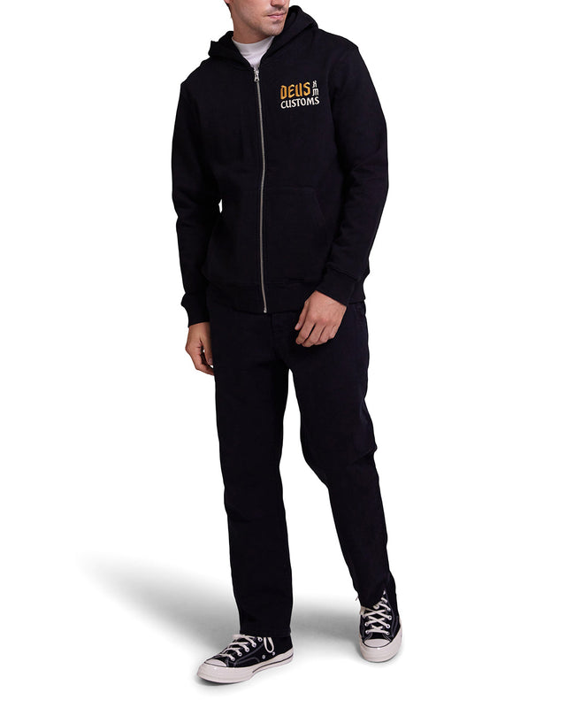 Supporter Zip Hoodie - Black