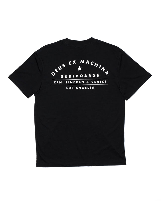 Los Angeles Surf Address Tee - Black/White