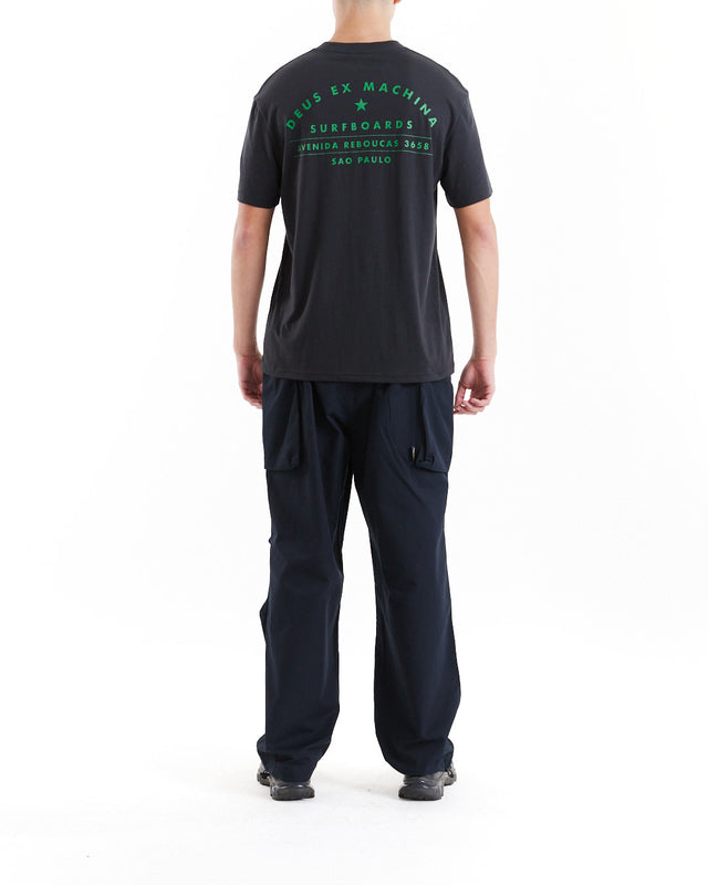 Sao Paulo Surf Address Tee - Black/Green