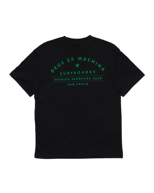 Sao Paulo Surf Address Tee - Black/Green