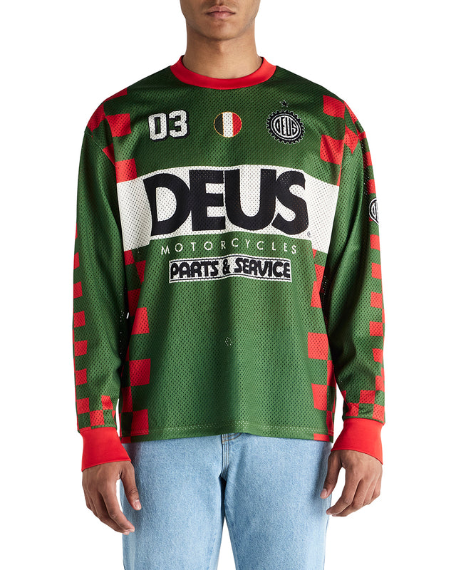 Overlap Moto Jersey - Green Bee