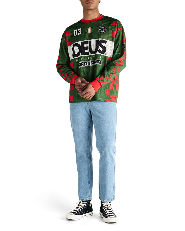 Overlap Moto Jersey - Green Bee