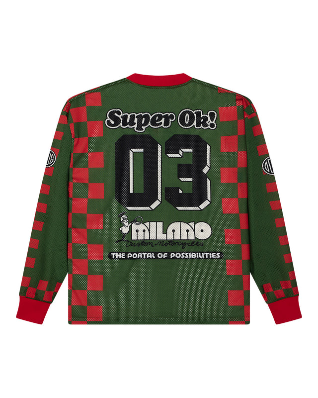 Overlap Moto Jersey - Green Bee