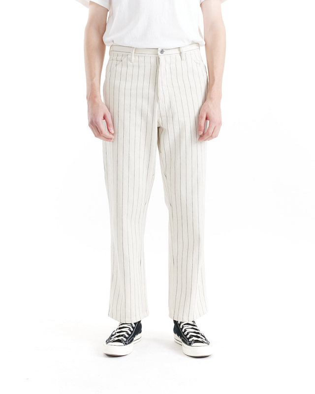 Dallas Stripe Work Pant - Natural