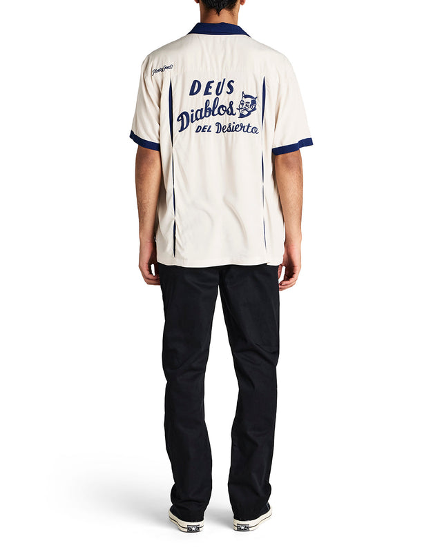 Diablo Bowling Shirt - Dirty White