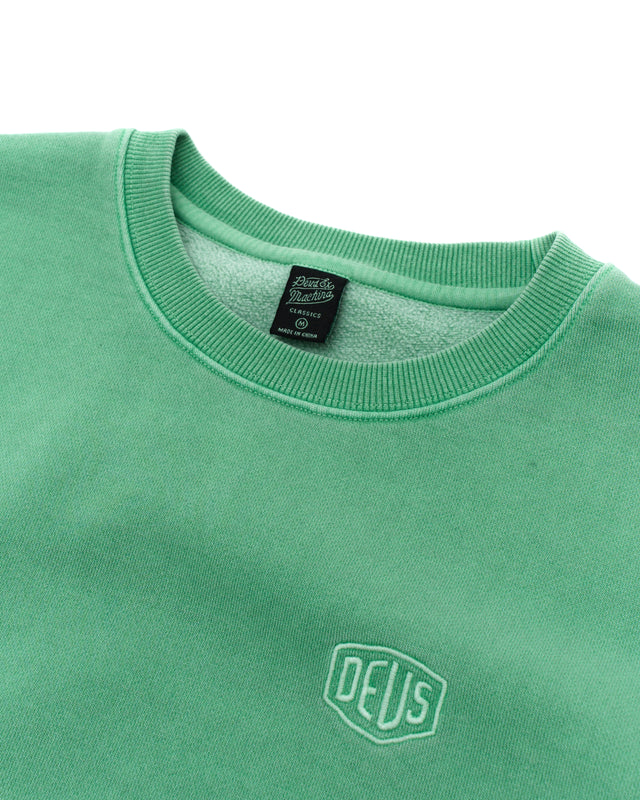 Shield Garment Dyed Crew - Shale Green