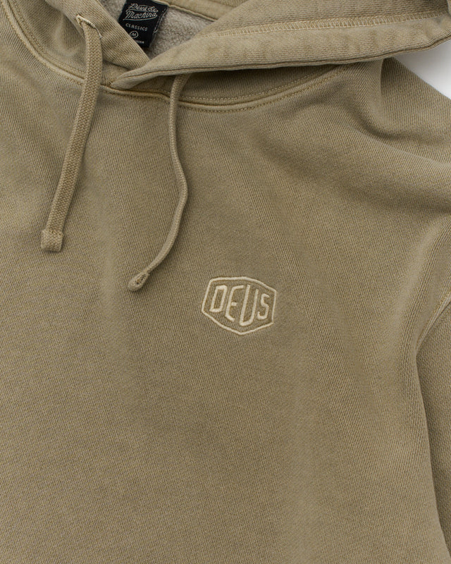 Shield Garment Dyed Hoodie - Safari