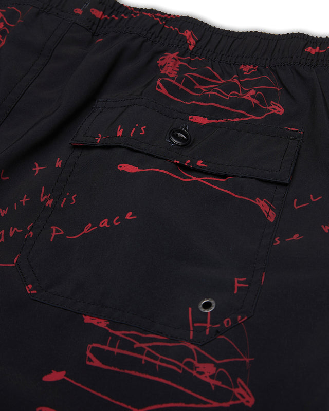 Old House Boardshort - Red