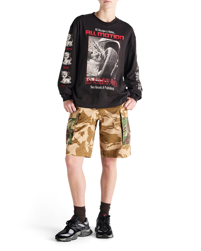 Dancing Ghost Long Sleeve Tee - Anthracite