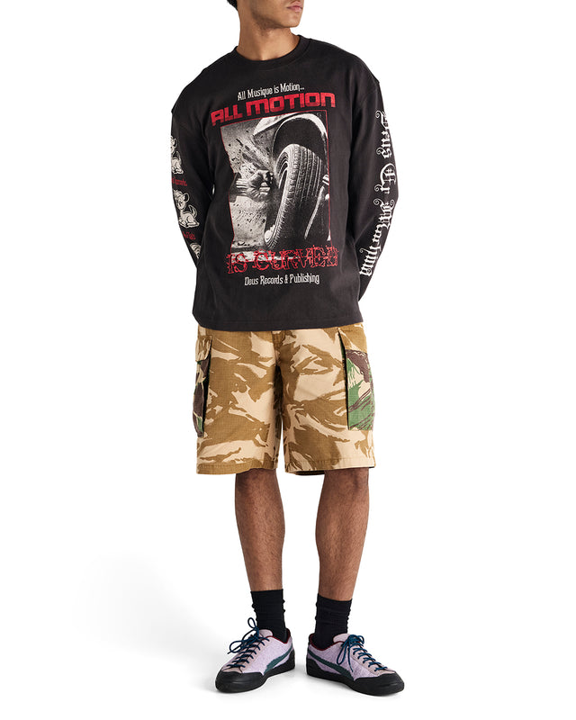 Dancing Ghost Long Sleeve Tee - Anthracite