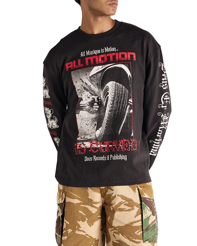 Dancing Ghost Long Sleeve Tee - Anthracite