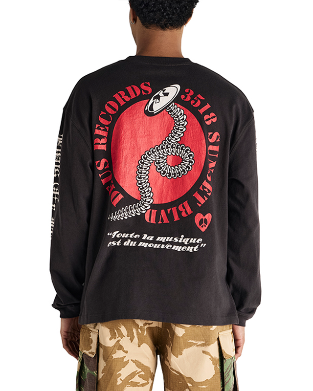 Dancing Ghost Long Sleeve Tee - Anthracite