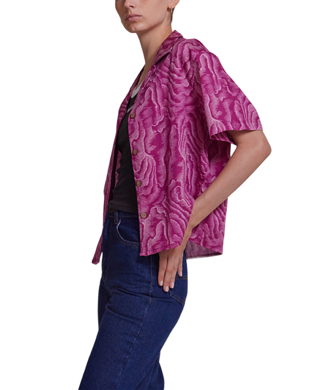 E-Motion Short Sleeve Shirt - Magenta Marble