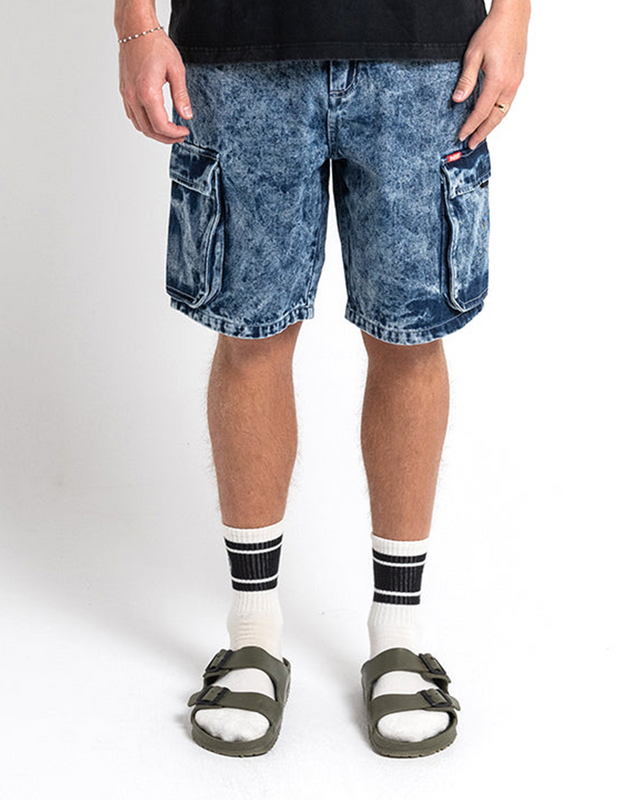Burly Cargo Short - Mid Indigo