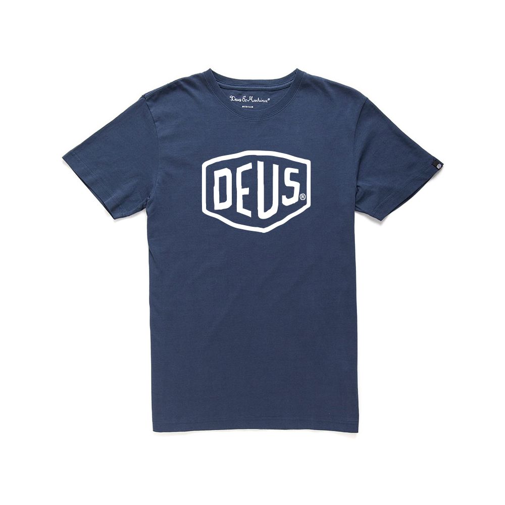 Shield Tee - Navy | Flatlay