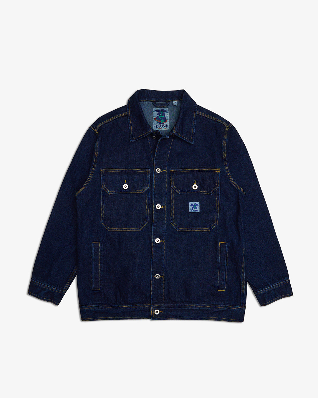 Crosby Denim Jacket - Dry Indigo|Flatlay