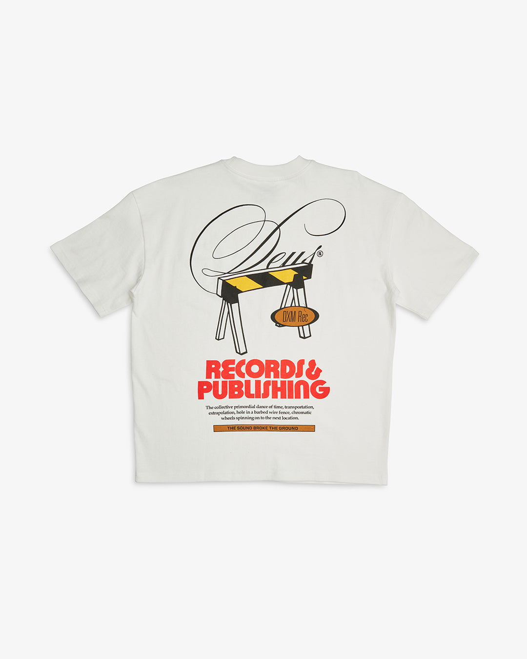 Dxw Caution Tee - Vintage White|Flatlay