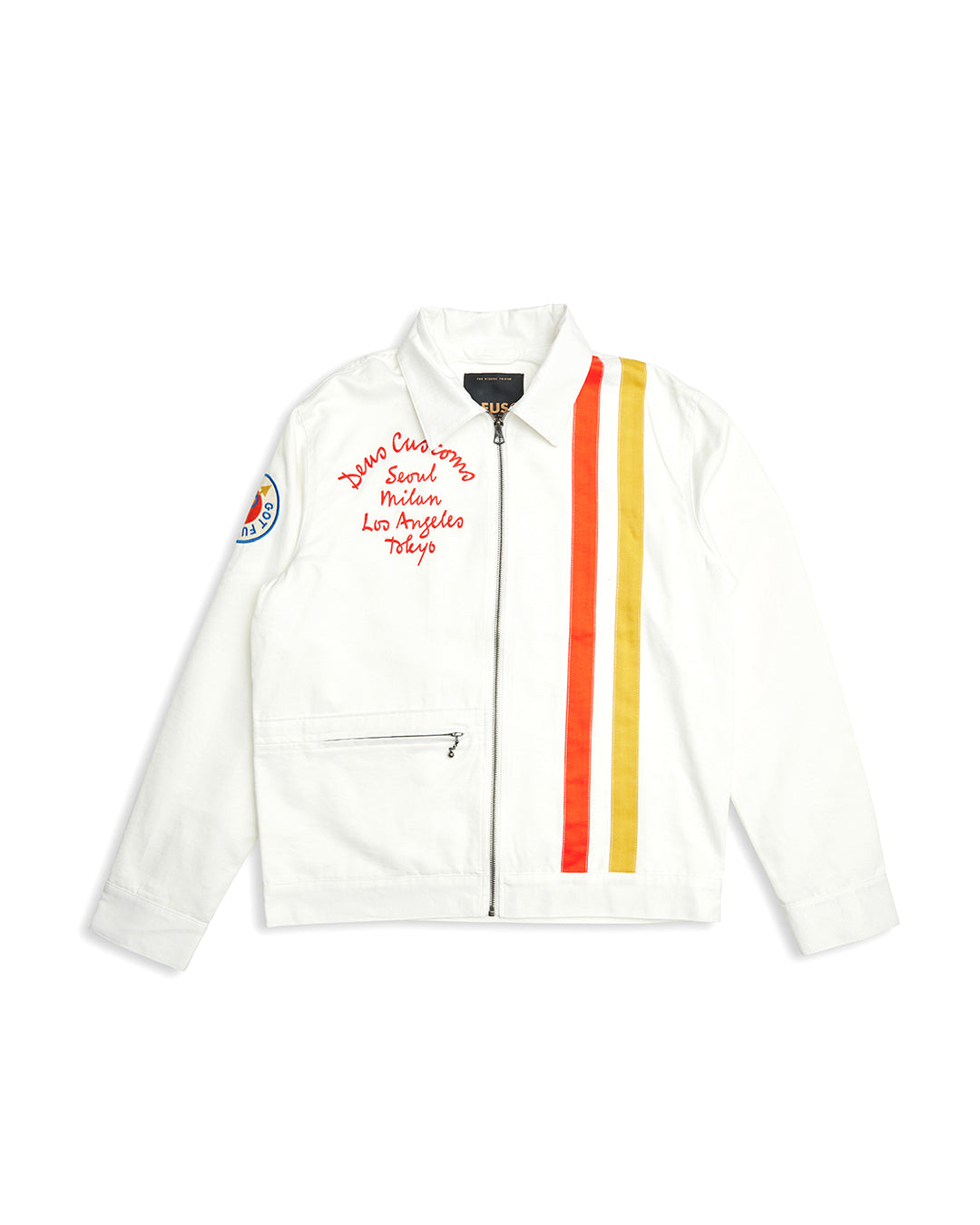 ChimeRacingJacket.White|Flatlay