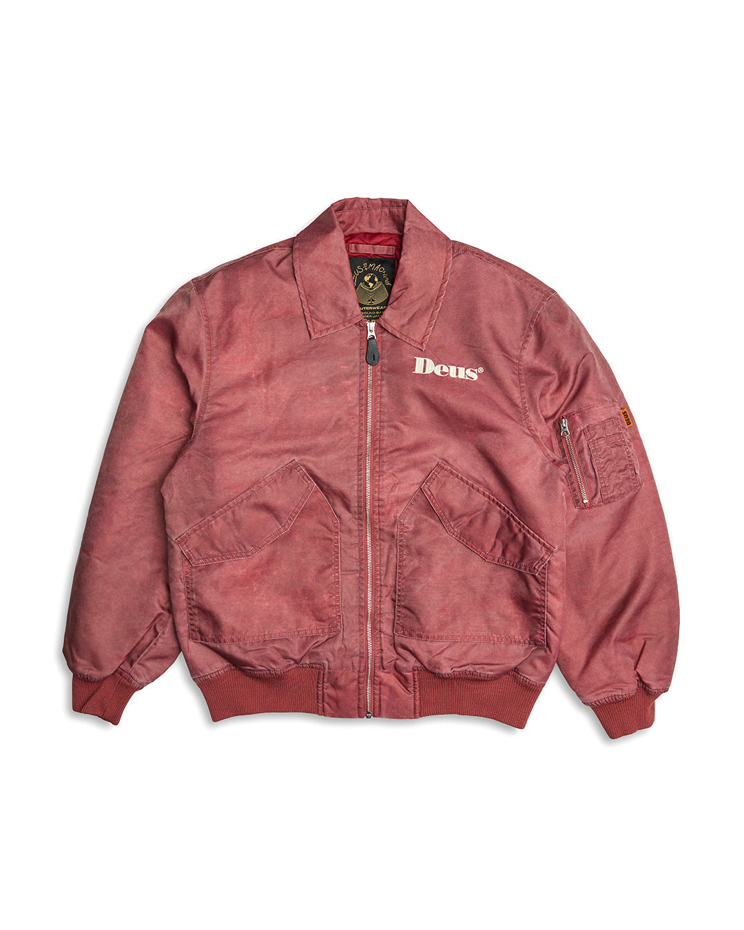 Dreamhouse Flight Jacket - Maroon|Flatlay